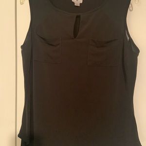 Black sleeveless with pizazz!